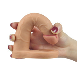 LoveToy Double gode Cockring - 14 x 2.8 cm Flesh